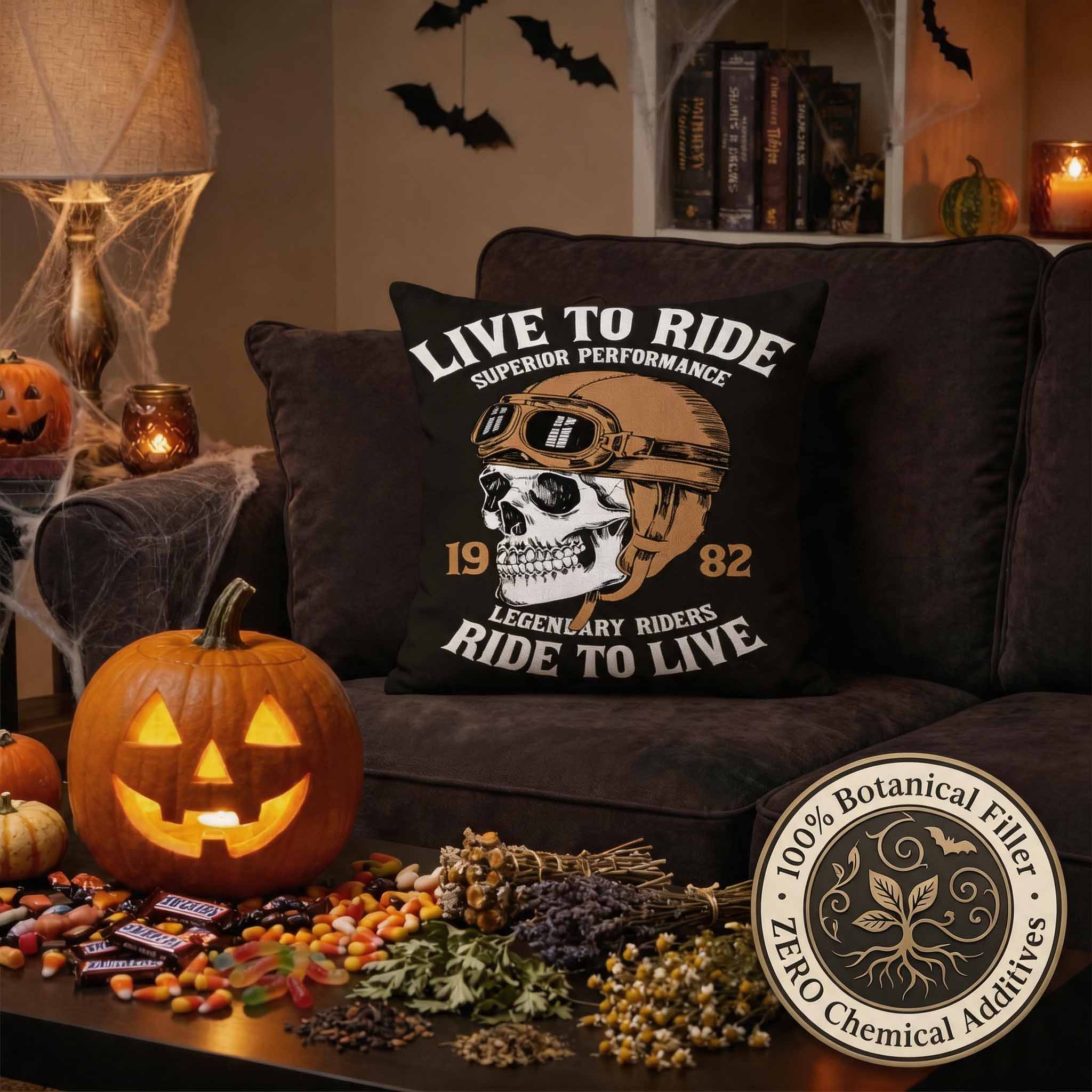 Aromatherapy Herbal Pillow – Skull Series (Biker-Skull-Pillow)