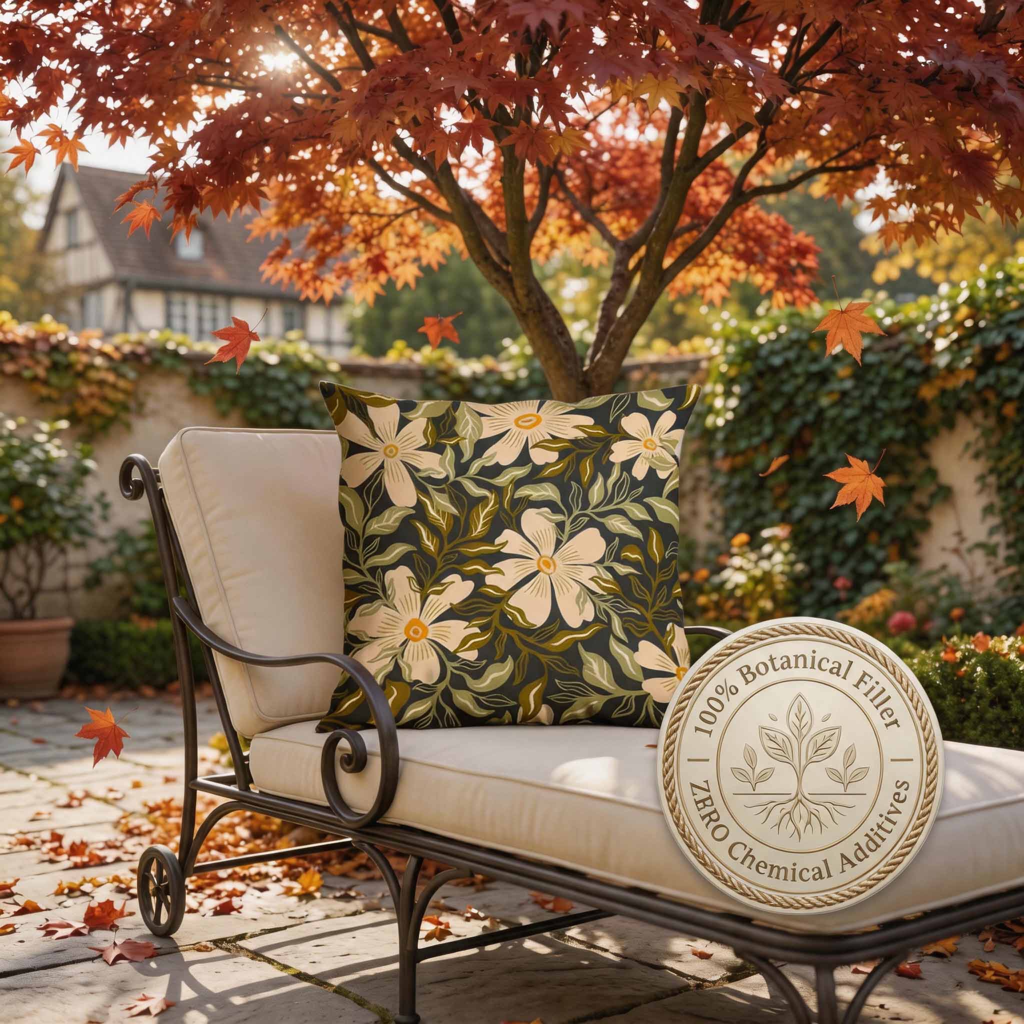 Aromatherapy Herbal Pillow – Plant Series (Dark-Green-Floral)