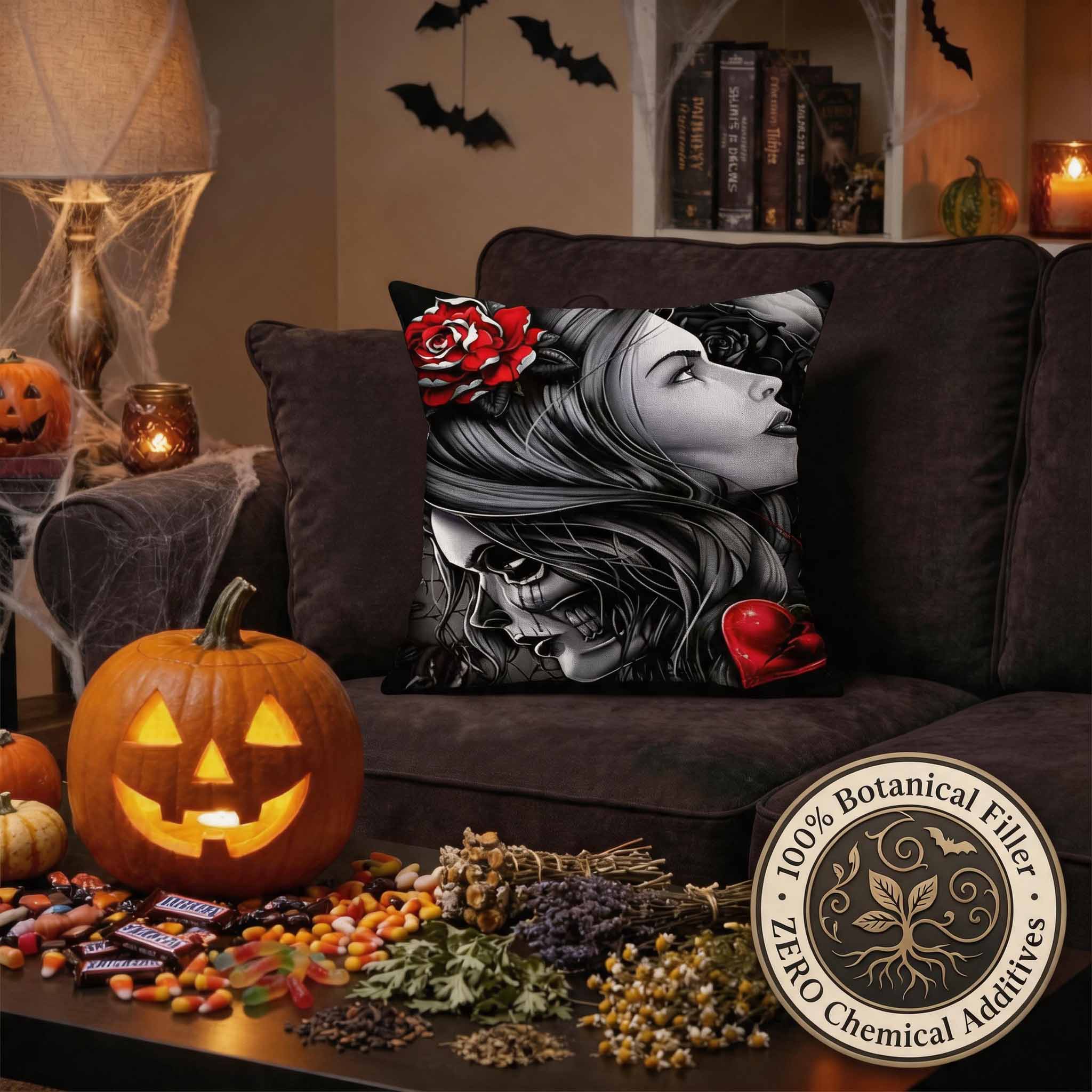 Aromatherapy Herbal Pillow – Skull Series (Gothic-Skull-Bedroom-Pillow)