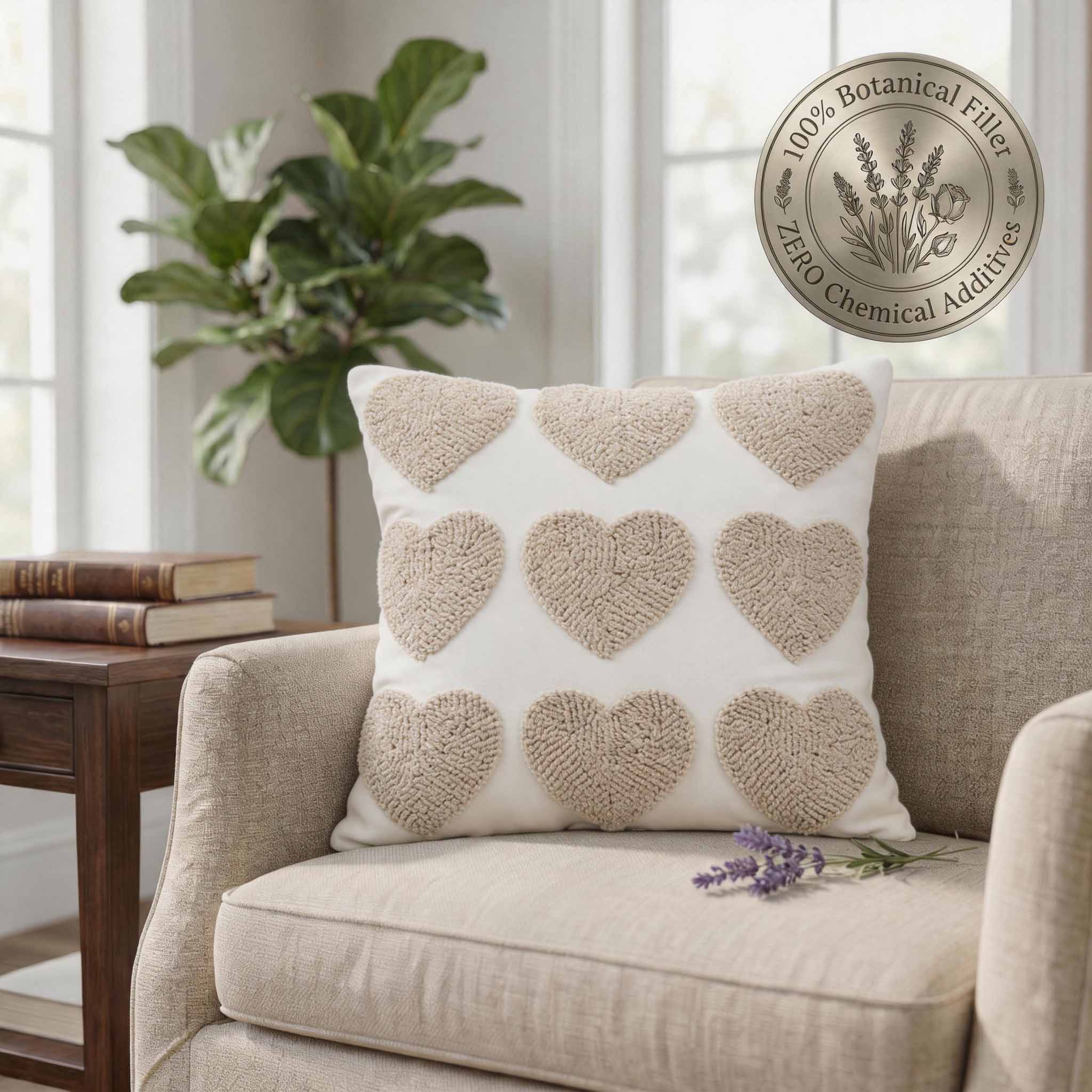 Aromatherapy Herbal Pillow – Embroidery Series (Heart)