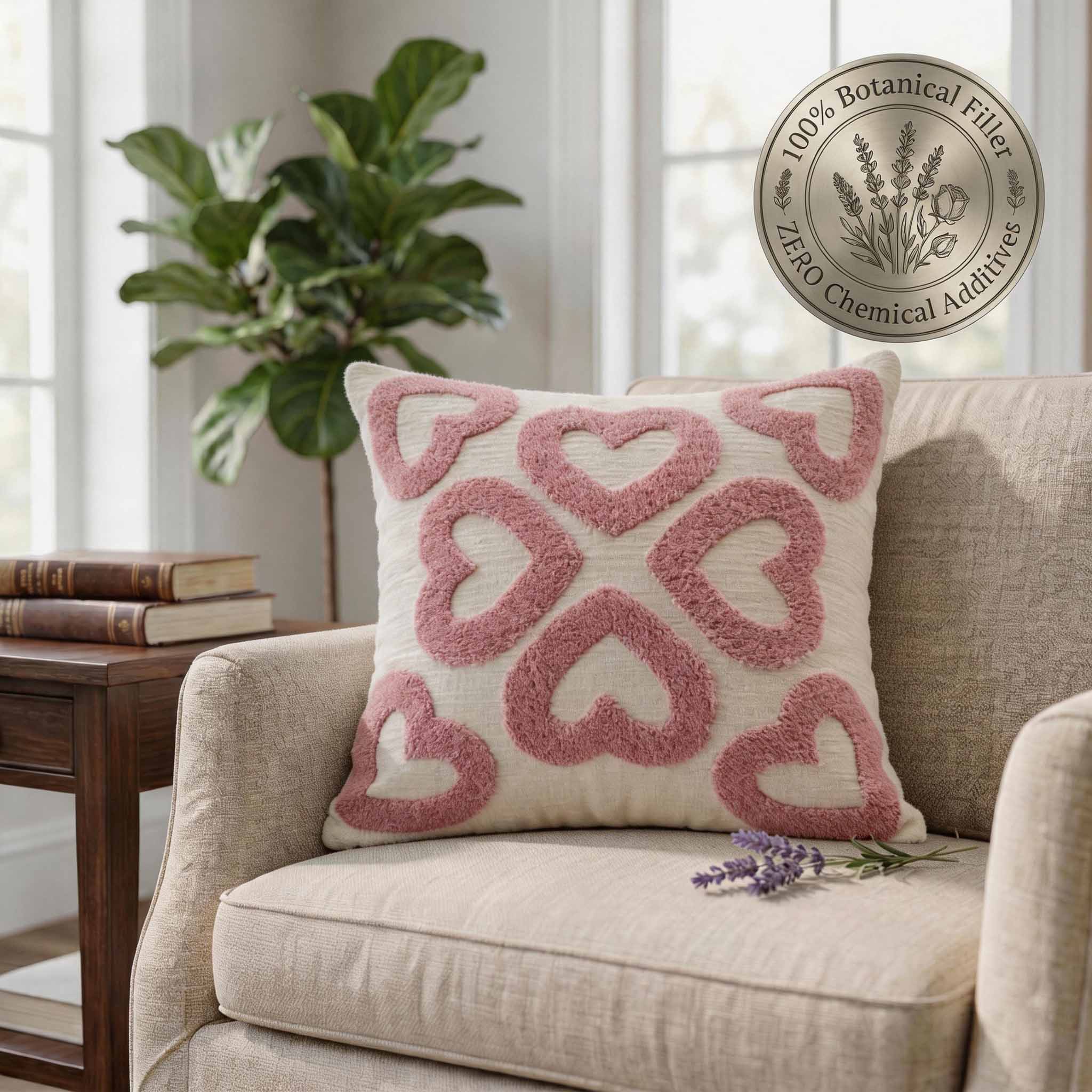 Aromatherapy Herbal Pillow – Embroidery Series (Love)