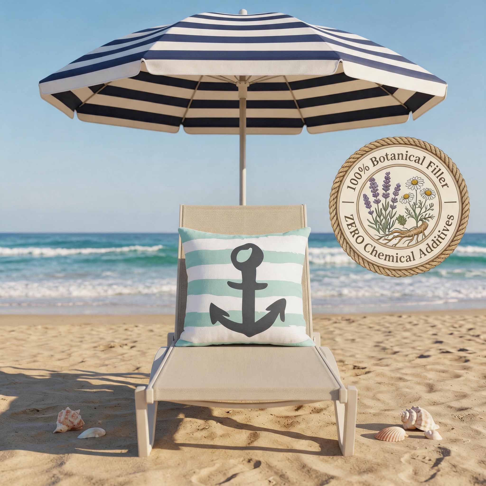 Aromatherapy Herbal Pillow – Nautical Sailor Series (Mint-Stripe-Anchor)