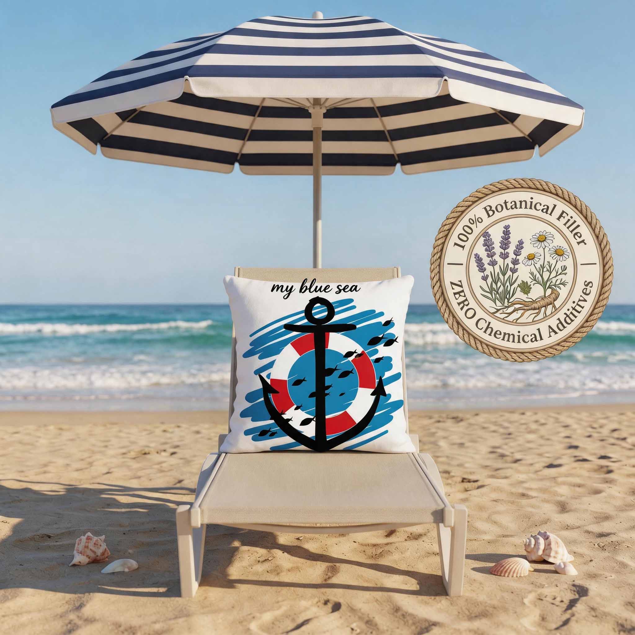 Aromatherapy Herbal Pillow – Nautical Sailor Series (My-Blue-Sea-Anchor)