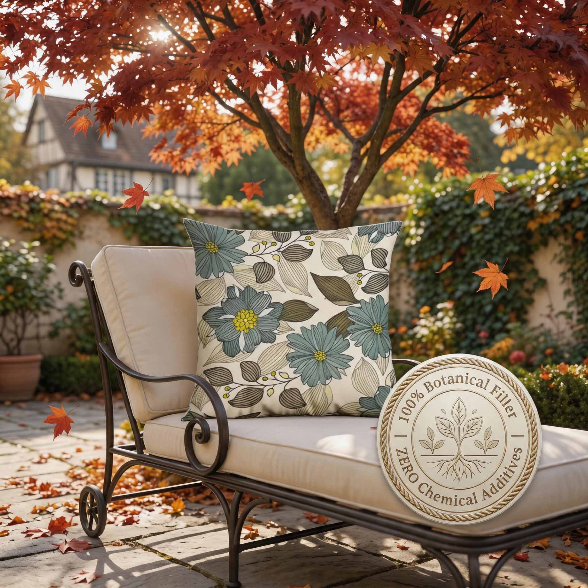 Aromatherapy Herbal Pillow – Plant Series (Soft-Blue-Floral)