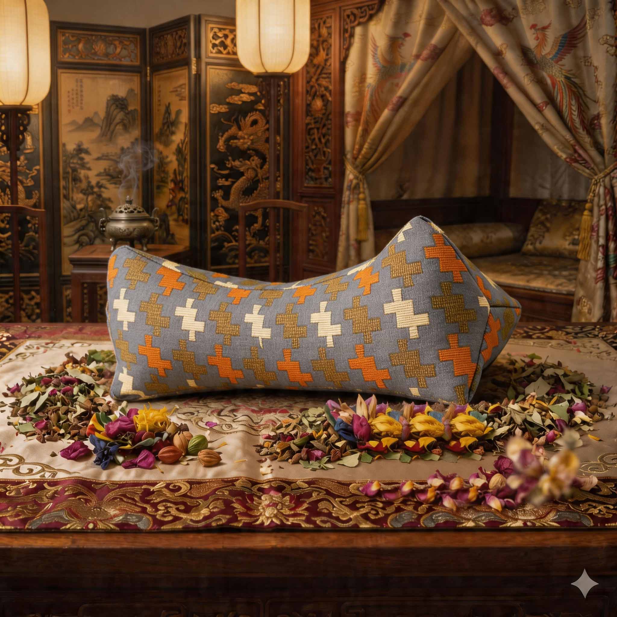 Aromatherapy Herbal Pillow – Emperor Pillow (Triangular 1)