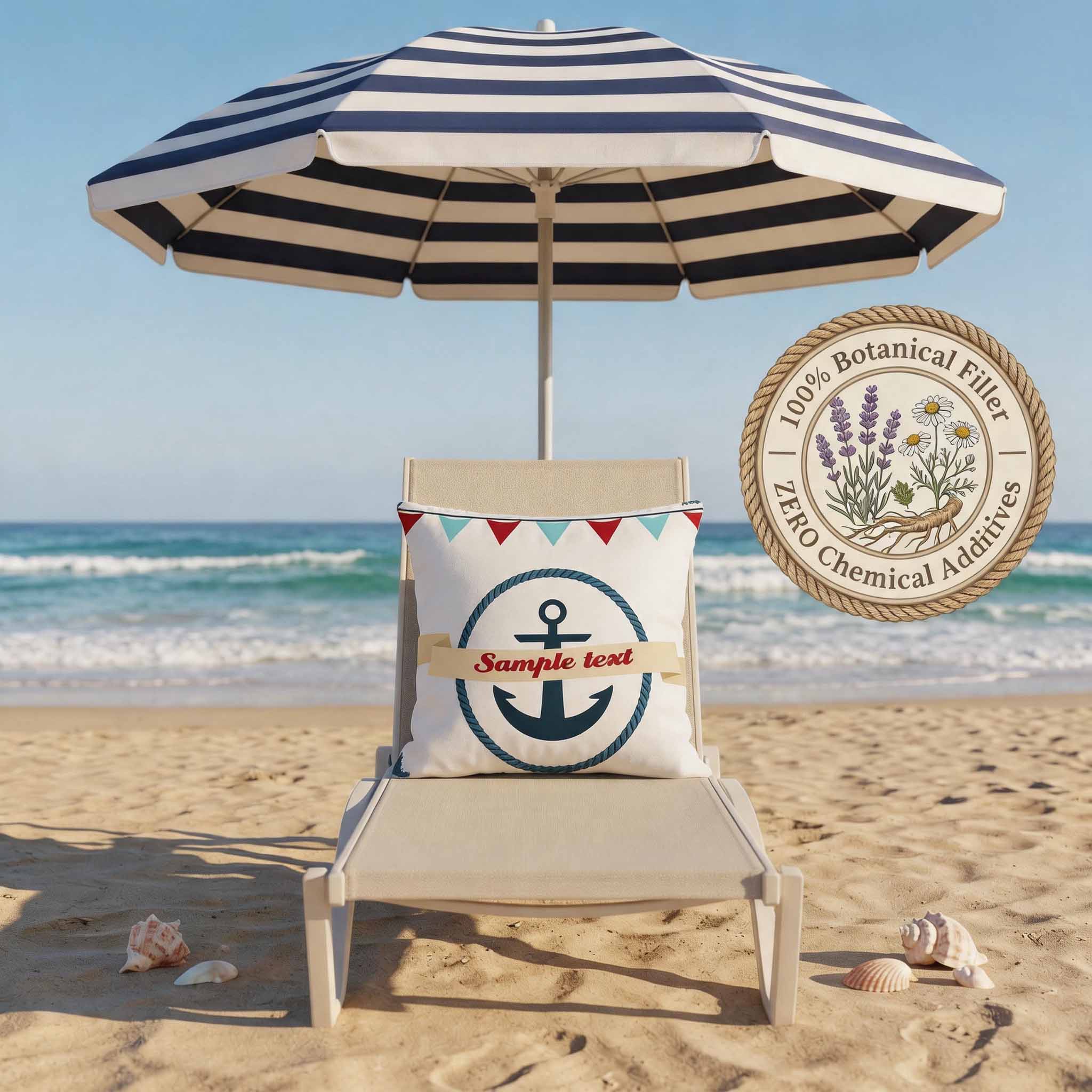 Aromatherapy Herbal Pillow – Nautical Sailor Series (Vintage-Anchor-Banner)