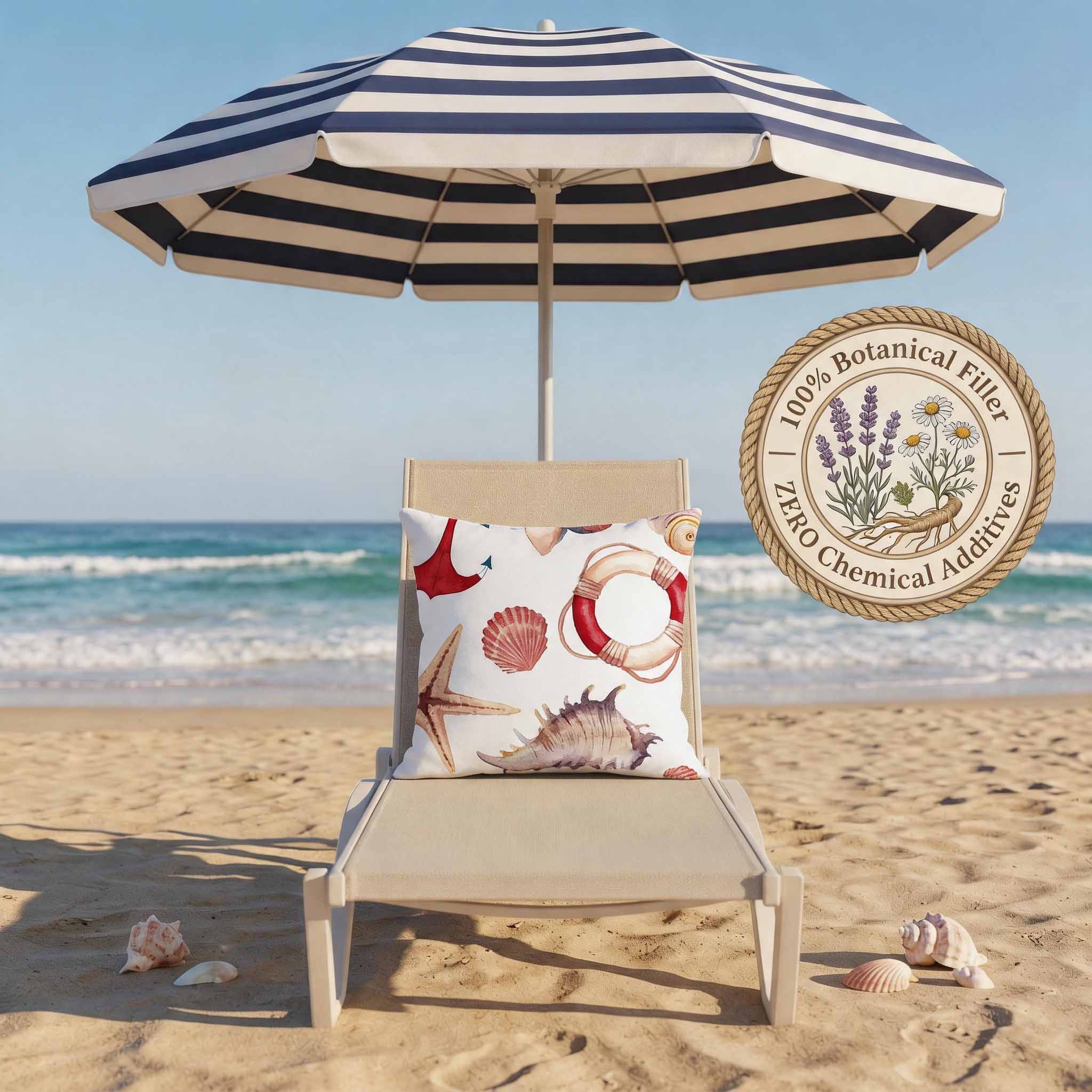 Aromatherapy Herbal Pillow – Nautical Sailor Series (Watercolor-Sea-Life-1)