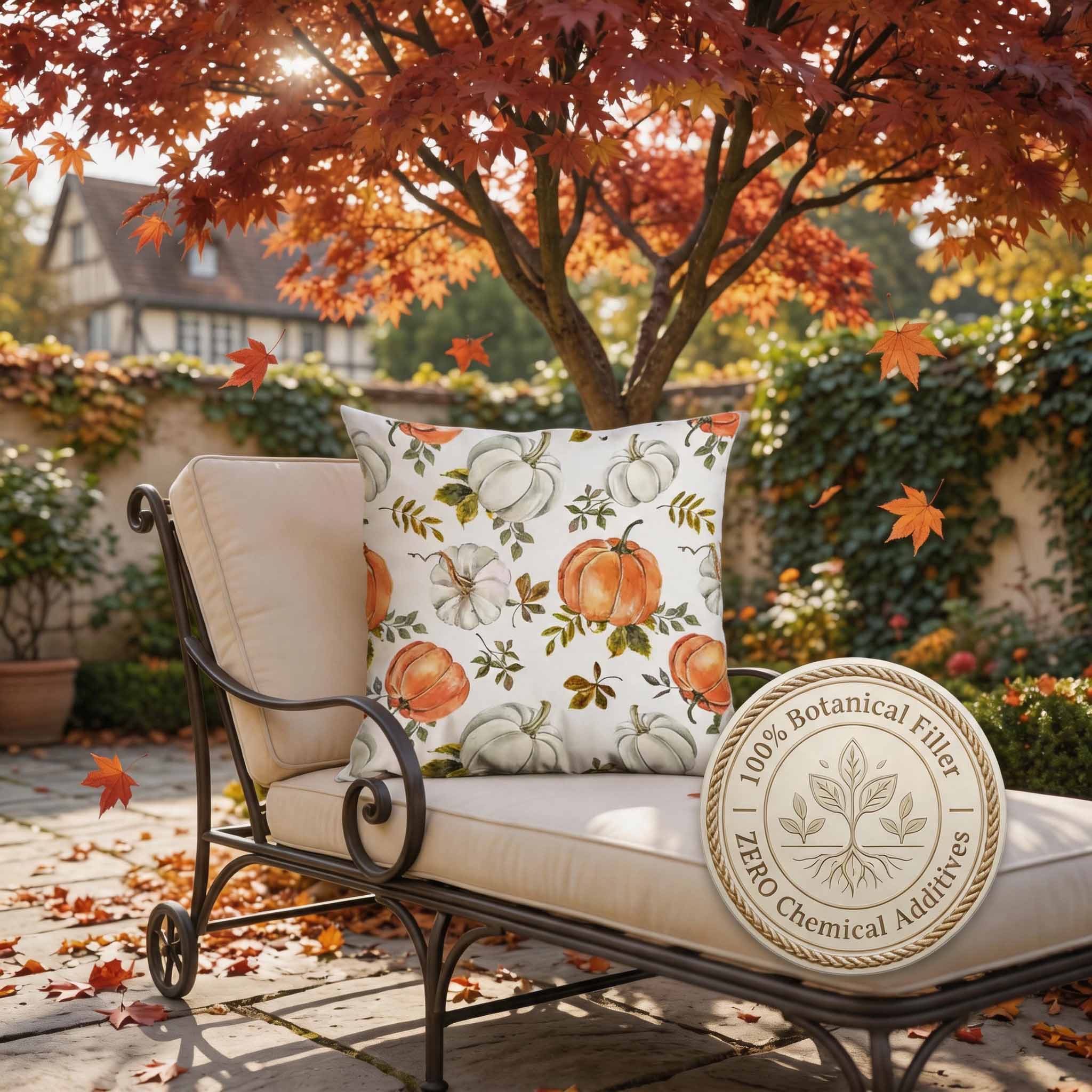 Aromatherapy Herbal Pillow – Plant Series (Whimsical-Pumpkin-Garden)